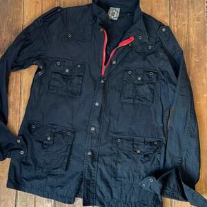 Women’s Vintage Y2K jacket Gunmetal Blac Label cotton coat skater size xl